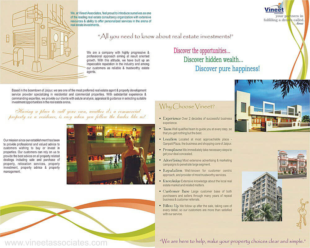 Real Estate Brochure Design Inner Side - Vineet Associates