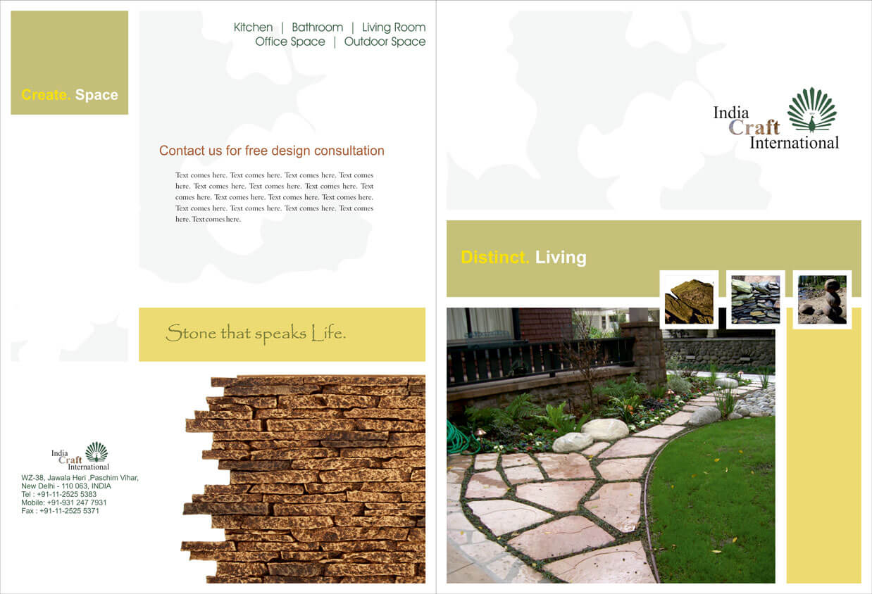 Stone Wholesaler Folder Design Front and Back - India Craft INTL