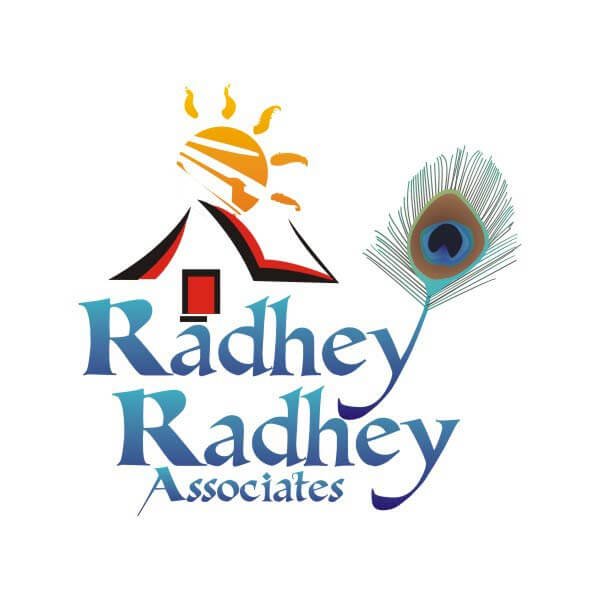 Colorful Gradient Shaded Logo Design - Radhey Radhey Associates