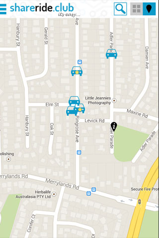 Mobile App to share and find a Car Service in Australia - Share Ride Club