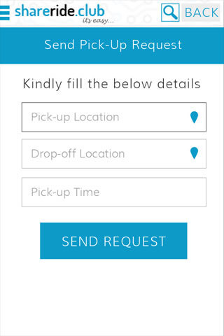 Pick-Up Request - Share Ride Club