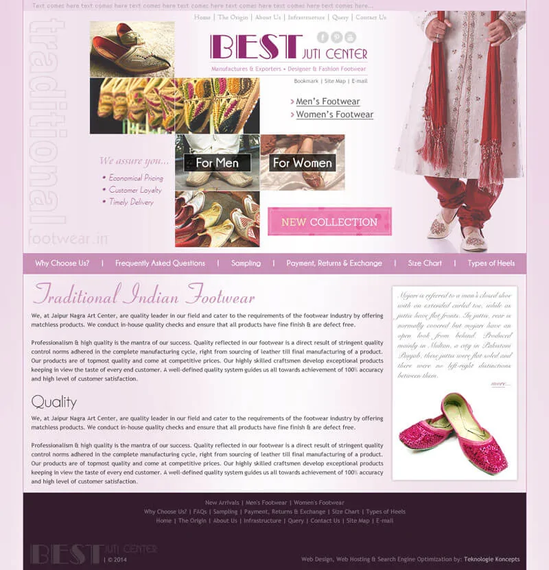Traditional Footwear Existing Webite