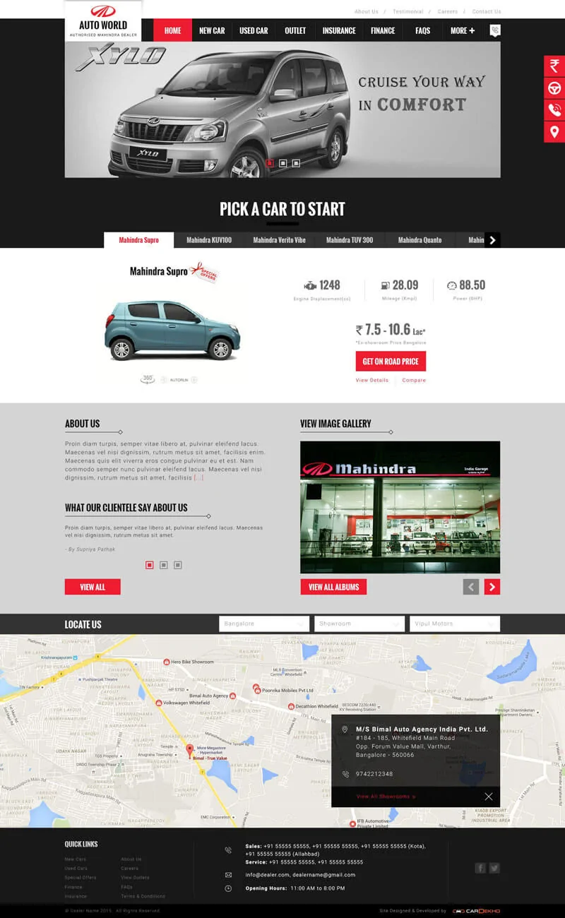 Car Dealer Home Page Design Sample1