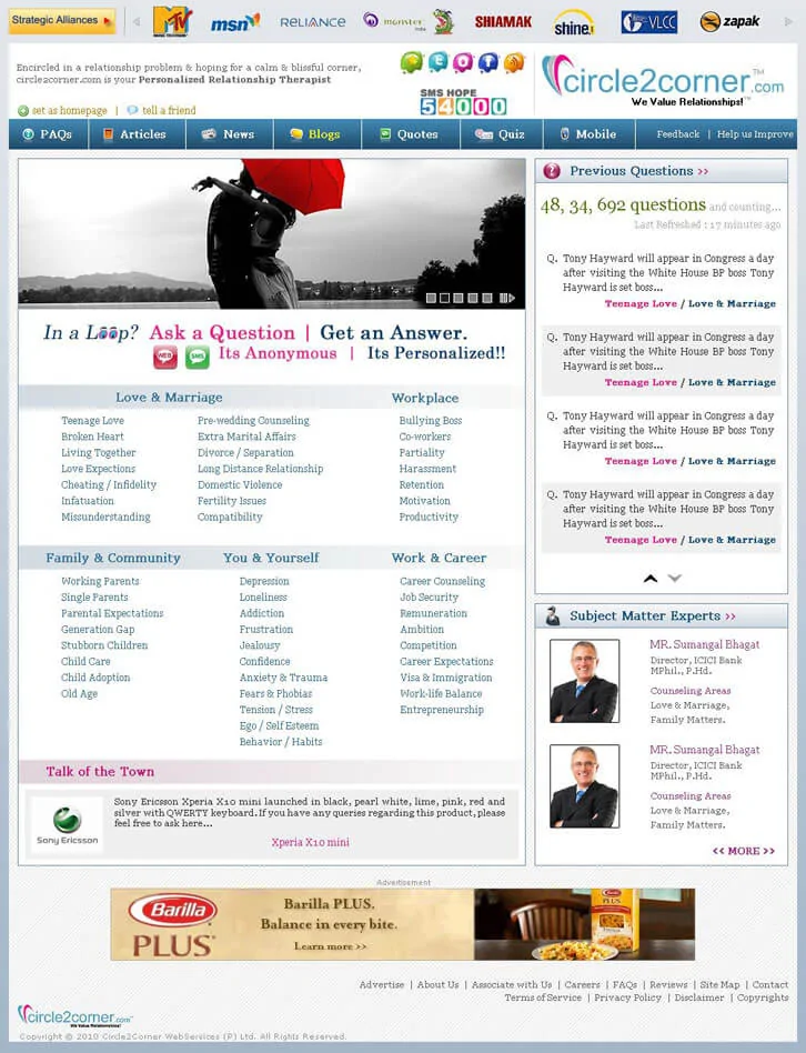 Online Relationship Counseling Service - Circle2Corner.com