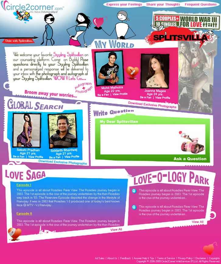 Circle2Corner.com advices by Splitsvillians