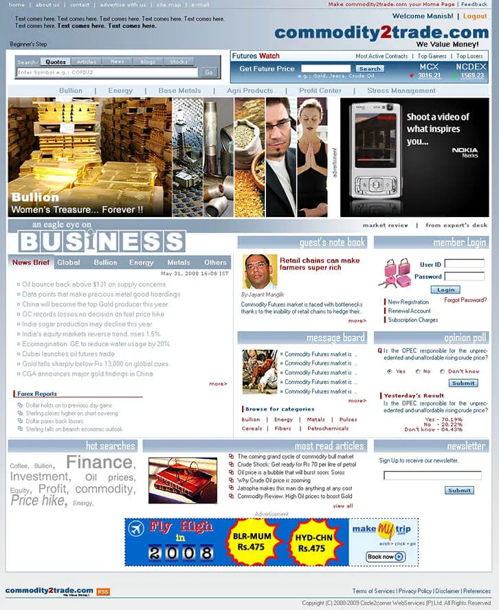 Online commodity exchange portal - Commodity2Trade.com