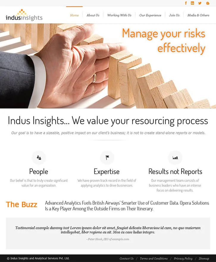 Business consultancy firm - Indus Insights