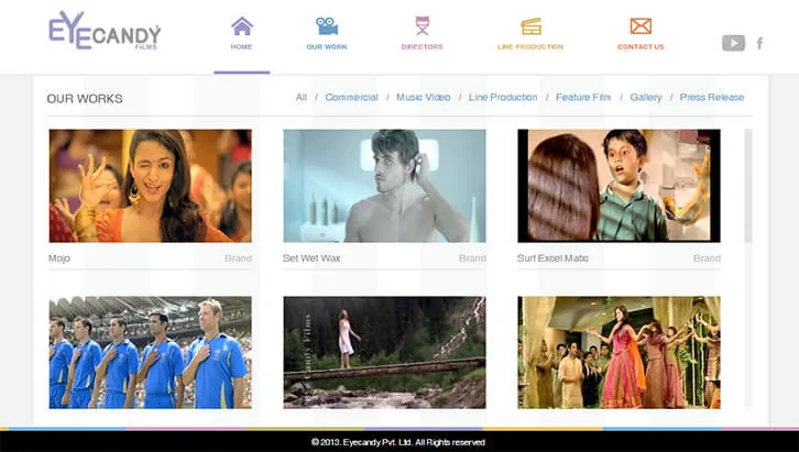 Informative Website for a Film Studio Group - EyeCandy