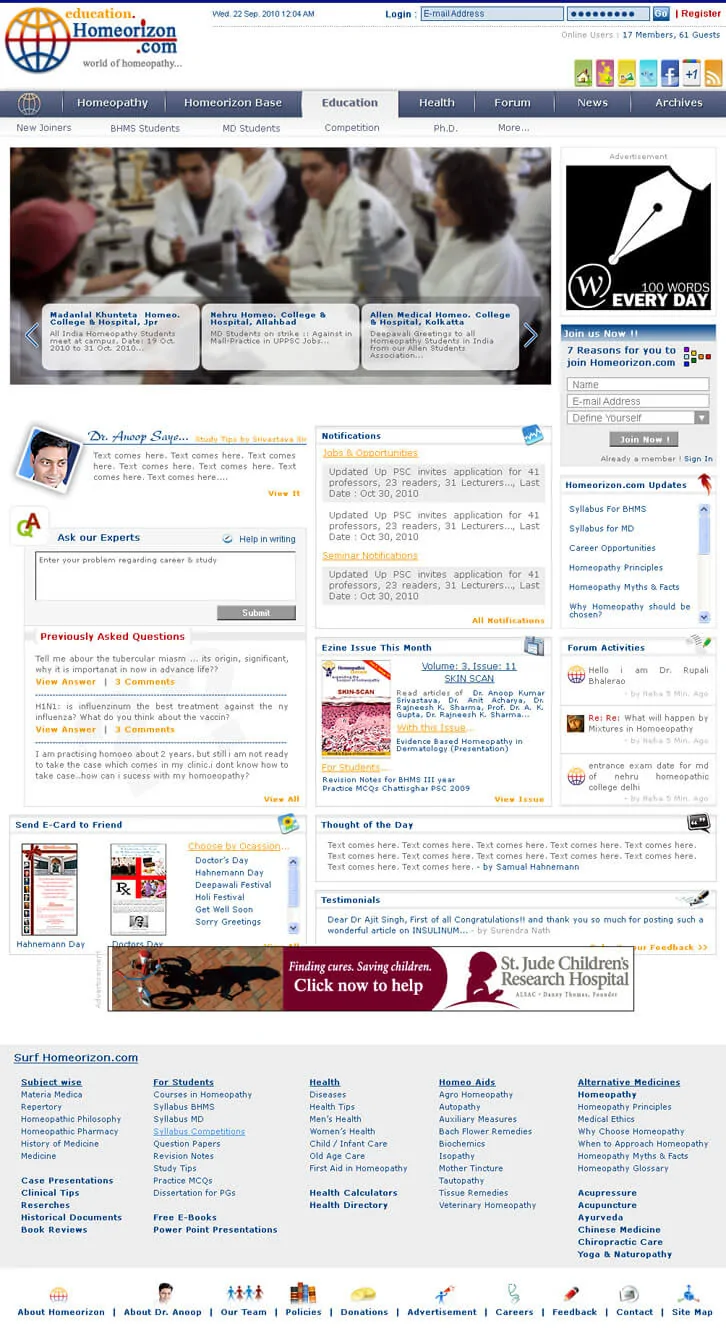 Concept for Dynamic Content Driven Website - Homeorizon.com