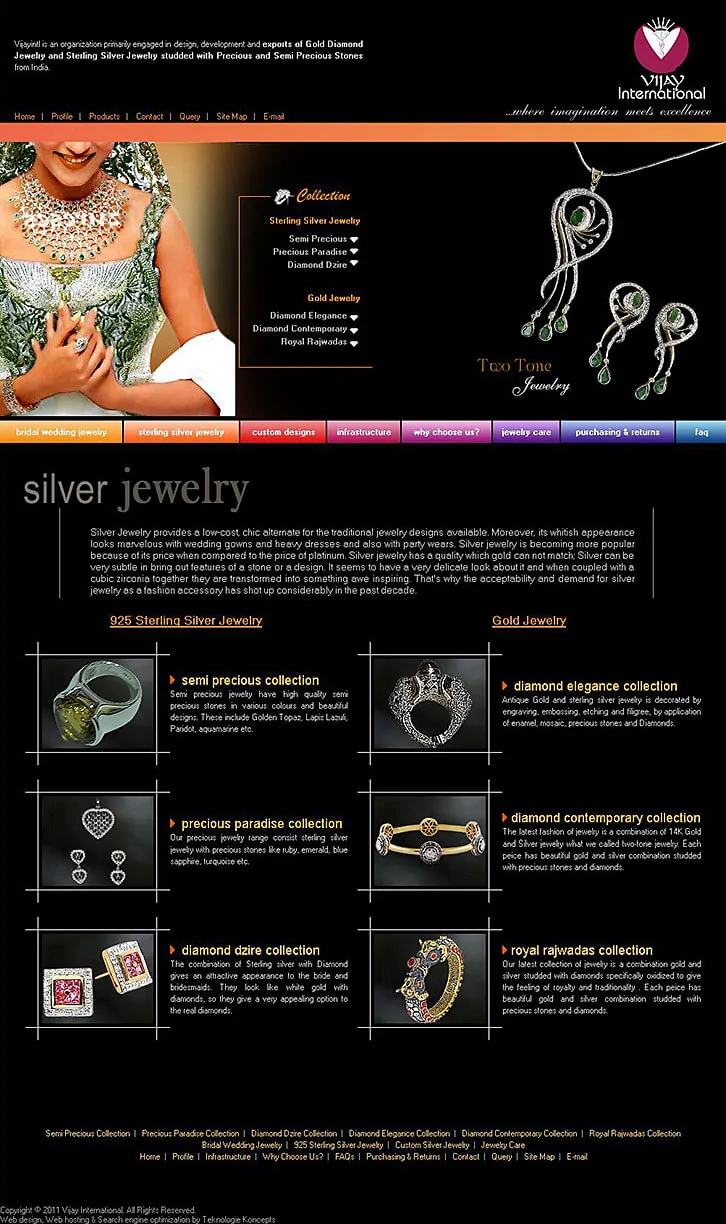 Product Informative Website - VijayIntl.com