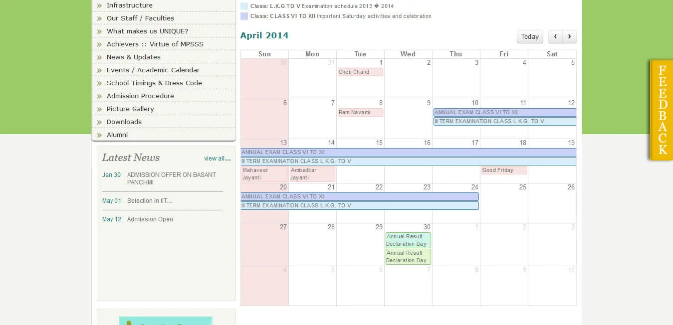 Event Listing and Creation Page
