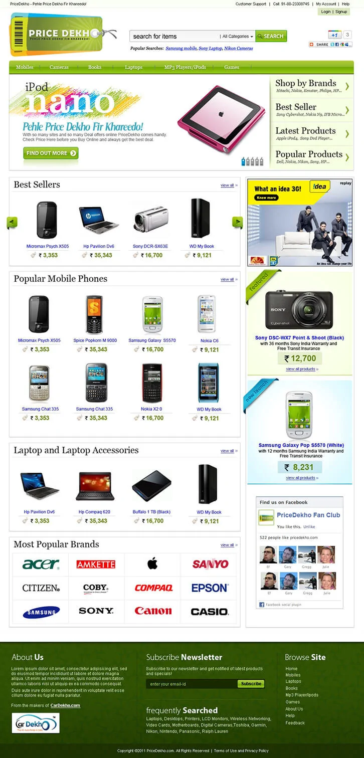 Online price comparison for various household and electronic products - PriceDekho.com