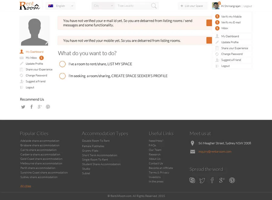 User Role Page