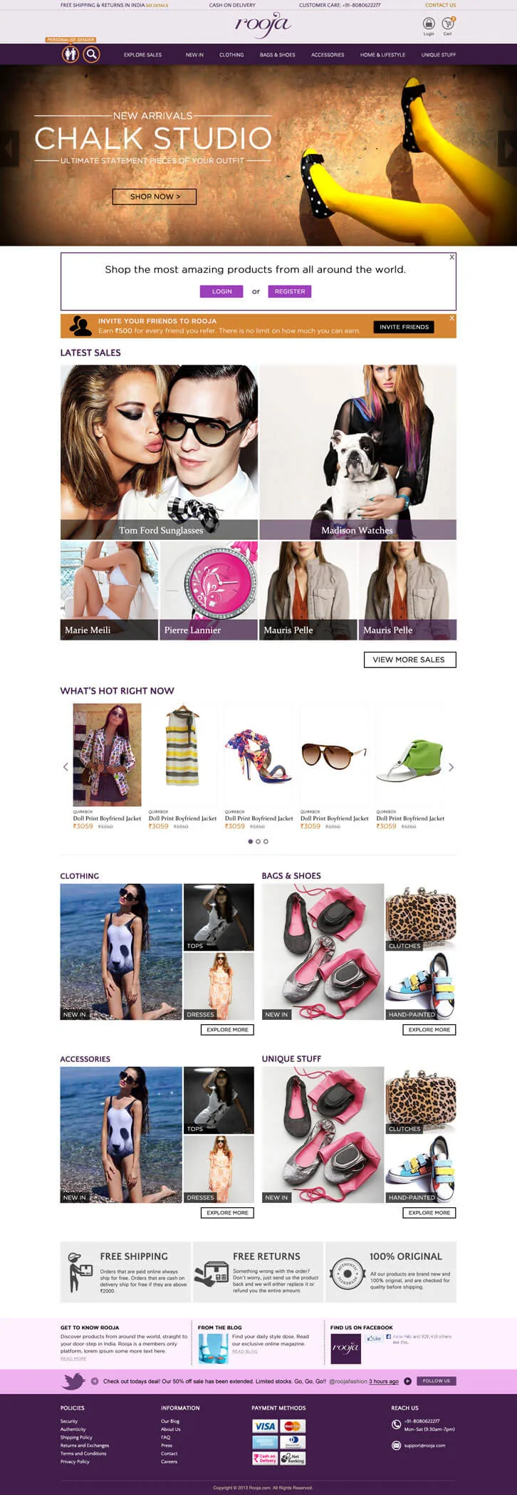 Online Garments Brand Store - Rooja