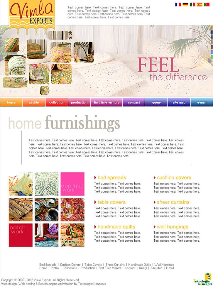 Indian Home Furnishings Exporter - Vimla Exports